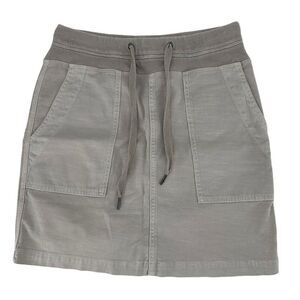James Perse Skirt Size 1 US Size S Khaki Tan Drawstring Mini Pockets Gorpcore